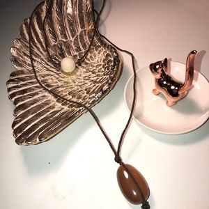 Adorable brown necklace layered necklace